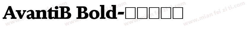 AvantiB Bold字体转换